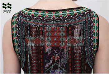 Neckline ,armhole made of embroidery
